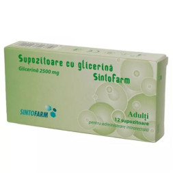 Supozitoare Glicerina Adulti X 12 Buc Sintofarm Supozitoare Glicerina Adulti X 12 Buc Sintofarm
