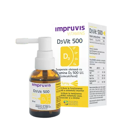 Impruvis Vitamina D3 500 Susp Uleioasa Spray * 20 Ml