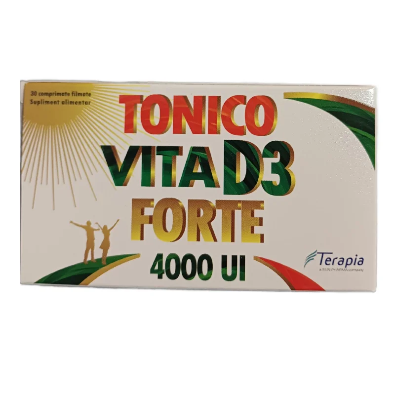 Tonico Vita D3 Forte 4000ui x 30 comprimate, Terapia