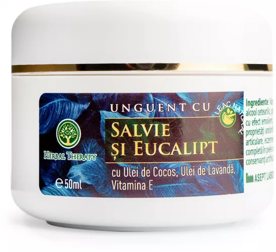 Unguent cu extract de Salvie si Eucalipt x 50 ml, Herbal Therapy