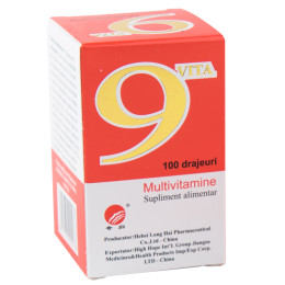 9 Vita Multivitamine x 100 de drajeuri Yong Kang 9 Vita Multivitamine x 100 de drajeuri Yong Kang