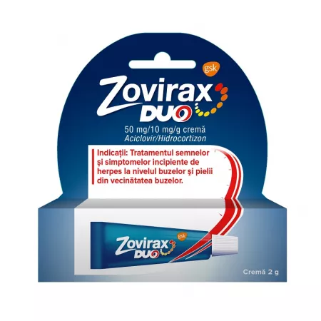 Zovirax Duo 50 Mg/10 Mg/G Crema  X 2Gr